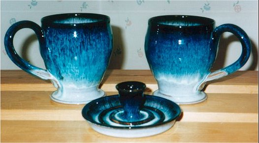 Blue mugs