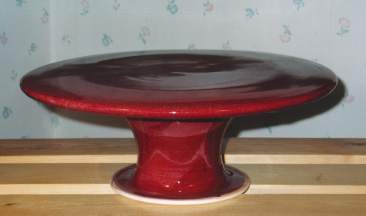 Red cake pedestal